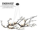 Modern copper led branch chandelier dining room floral light by Decorbites