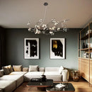 Modern copper led branch chandelier dining room floral light by Decorbites