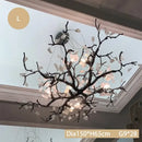 Modern copper led branch chandelier dining room floral light by Decorbites