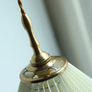 Modern copper led pendant lamp dining room pleated glass light by Decorbites