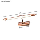 GobekUsa 18"/22" LED Bathroom Vanity Sconce Light with Linear Metal Shade in Warm/White Lighting - Copper Wall Fixture