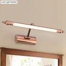 GobekUsa 18"/22" LED Bathroom Vanity Sconce Light with Linear Metal Shade in Warm/White Lighting - Copper Wall Fixture