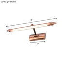 GobekUsa 18"/22" LED Bathroom Vanity Sconce Light with Linear Metal Shade in Warm/White Lighting - Copper Wall Fixture