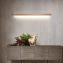 GobekUsa Modern Beige Wooden LED Wall Sconce for Contemporary Living Room Lighting