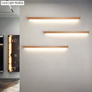 GobekUsa Modern Beige Wooden LED Wall Sconce for Contemporary Living Room Lighting