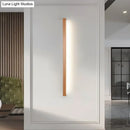 GobekUsa Modern Beige Wooden LED Wall Sconce for Contemporary Living Room Lighting