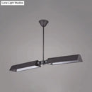 GobekUsa Traditional Metal Triangle Pendant Light with 2 Lights - Grey/Gold - Perfect for Dining Rooms