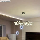 GobekUsa Modern LED Lamp Firefly Tree Branch Leaf Pendant Light Round Flower Suspension Lamps