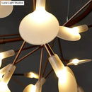 GobekUsa Modern LED Lamp Firefly Tree Branch Leaf Pendant Light Round Flower Suspension Lamps