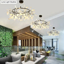 GobekUsa Modern LED Lamp Firefly Tree Branch Leaf Pendant Light Round Flower Suspension Lamps