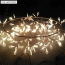 GobekUsa Modern LED Lamp Firefly Tree Branch Leaf Pendant Light Round Flower Suspension Lamps