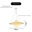 GobekUsa Cream Acrylic UFO Pendant Light: Modern Home Decor Hanging Lamp