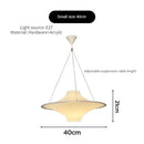 GobekUsa Cream Acrylic UFO Pendant Light: Modern Home Decor Hanging Lamp
