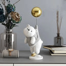 GobekUsa Balloon Polar Bear Resin Ornaments: Home Decor Craft, Office Desk Figurine sculpt