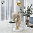 GobekUsa Balloon Polar Bear Resin Ornaments: Home Decor Craft, Office Desk Figurine sculpt