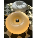 GobekUsa Cream Bauhaus Style Ceiling Lamp for Bedroom with Medieval French Glass