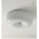 GobekUsa Cream Bauhaus Style Ceiling Lamp for Bedroom with Medieval French Glass