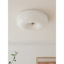GobekUsa Cream Bauhaus Style Ceiling Lamp for Bedroom with Medieval French Glass
