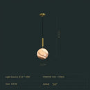 GobekUsa Glass Planet Pendant Light: Modern LED Nordic Hanging Lamp for Living Bedroom Susp...