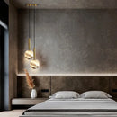 GobekUsa Glass Planet Pendant Light: Modern LED Nordic Hanging Lamp for Living Bedroom Susp...