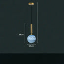 GobekUsa Glass Planet Pendant Light: Modern LED Nordic Hanging Lamp for Living Bedroom Susp...