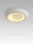 GobekUsa Cream Breeze Moon Ceiling Lamp: Simple, Warm Lighting for Master Bedroom & Study