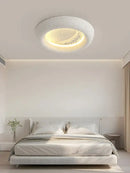 GobekUsa Cream Breeze Moon Ceiling Lamp: Simple, Warm Lighting for Master Bedroom & Study