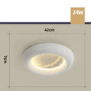 GobekUsa Cream Breeze Moon Ceiling Lamp: Simple, Warm Lighting for Master Bedroom & Study