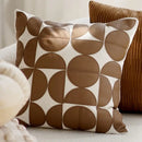 Modern cream brown coffee pillowcase living room textured cushion cover by Decorbites