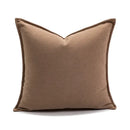 Modern cream brown coffee pillowcase living room textured cushion cover by Decorbites