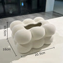 GobekUsa Cloud Ceramic Tissue Box - White Porcelain Desk Decoration