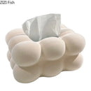 GobekUsa Cloud Ceramic Tissue Box - White Porcelain Desk Decoration