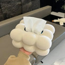 GobekUsa Cloud Ceramic Tissue Box - White Porcelain Desk Decoration