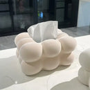 GobekUsa Cloud Ceramic Tissue Box - White Porcelain Desk Decoration