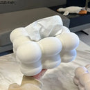 GobekUsa Cloud Ceramic Tissue Box - White Porcelain Desk Decoration
