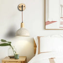 GobekUsa Cement Wood Wall Light Pull Chain Switch Adjustable Socket Nordic Modern Provencal