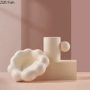 GobekUsa Cotton Candy Ceramic Cup & Saucer Set for Coffee, Tea, Milk, Juice