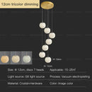 GobekUsa Crystal Round Room Chandelier - Elegant & Romantic Lighting for Modern Bedside Décor
