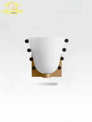 GobekUsa Cream Glass Wall Lamp LED Sconces for Living Room & Bedroom