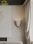 GobekUsa Cream Glass Wall Lamp LED Sconces for Living Room & Bedroom
