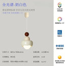 GobekUsa Cream Wind Resin/Glass Pendant Lights: Modern LED E27 Hanging Lamp for Bedroom, Bar, Kids Room