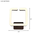 GobekUsa Modern LED Aluminum Wall Sconce in Warm/White/Natural Light - Square Coffee Design