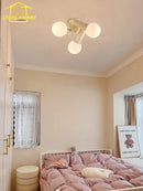 GobekUsa Cream Wind LED Ceiling Light - Modern, Warm, Simple Home Decor