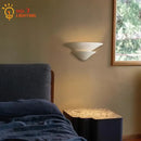 GobekUsa Cream Wind LED Gypsum Wall Lamp - Semi-round Umbrella Design