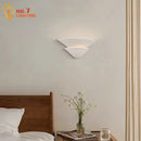 GobekUsa Cream Wind LED Gypsum Wall Lamp - Semi-round Umbrella Design