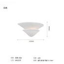 GobekUsa Cream Wind LED Gypsum Wall Lamp - Semi-round Umbrella Design