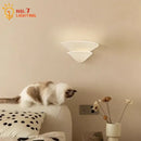 GobekUsa Cream Wind LED Gypsum Wall Lamp - Semi-round Umbrella Design