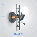 Modern creative minimalism metal robot ant wall sconce bedroom light by Decorbites