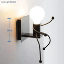 Modern creative minimalism metal robot ant wall sconce bedroom light by Decorbites