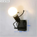 Modern creative minimalism metal robot ant wall sconce bedroom light by Decorbites